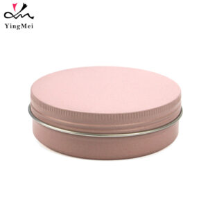 Screw Cap 100ml Rose Gold Aluminum Container for Cosmetics