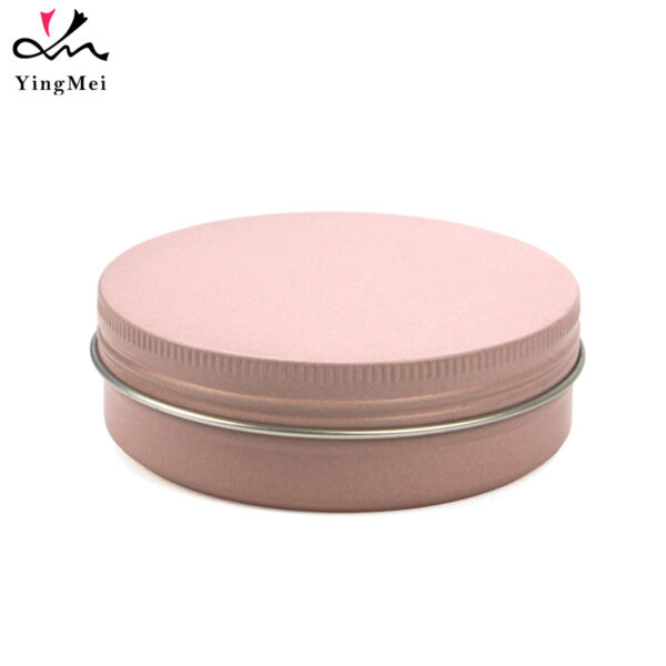 Screw Cap 100ml Rose Gold Aluminum Container for Cosmetics