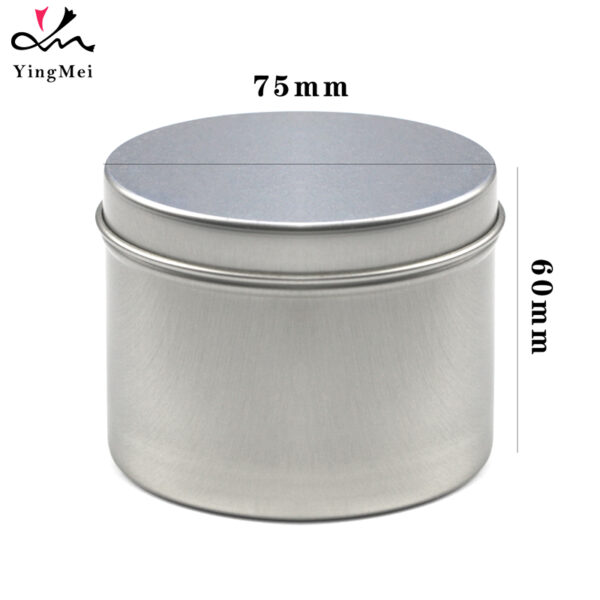 200ml Silver Aluminum Can with Telescoping Flat Interior Lid