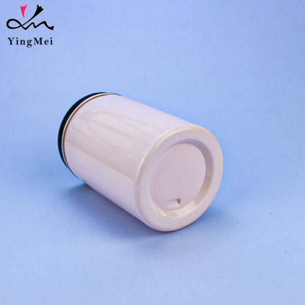 600ml Pink PET Plastic Jar cosmetic can with Aluminum Cap
