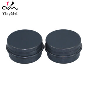 Custom 5ml dark grey aluminum paste jar for closure storage