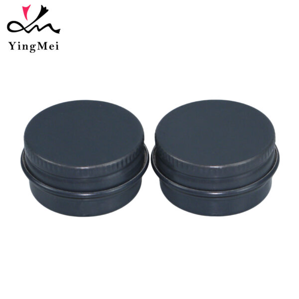Custom 5ml dark grey aluminum paste jar for closure storage