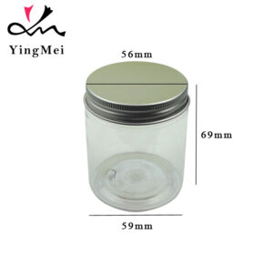 Bulk 140ml clear pet plastic bottle with aluminum cap