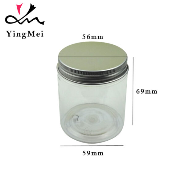 Bulk 140ml clear pet plastic bottle with aluminum cap