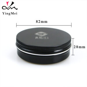 100ml bright black laser aluminum can cosmetic packaging