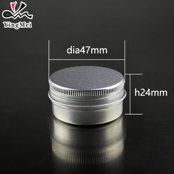 30ml silver aluminum can with Seal Lids cosmetic Cream jar