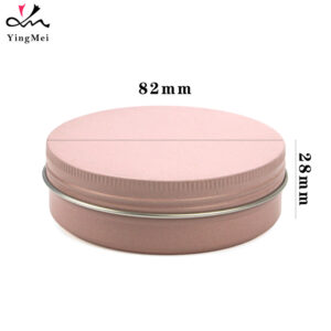Screw Cap 100ml Rose Gold Aluminum Container for Cosmetics