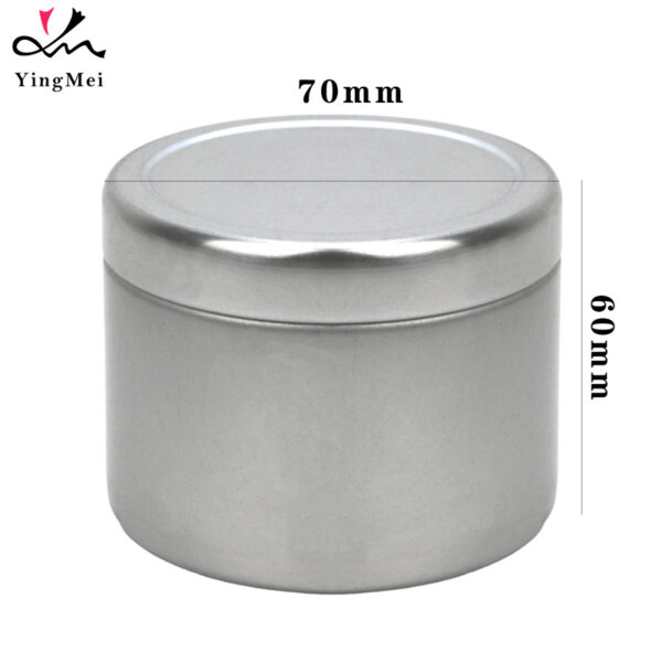 200ml Silver Telescoping Aluminum Can with Convex Lid