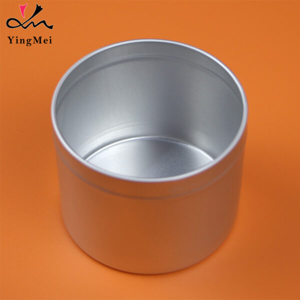 200ml Silver Aluminum Can with Telescoping Flat Interior Lid