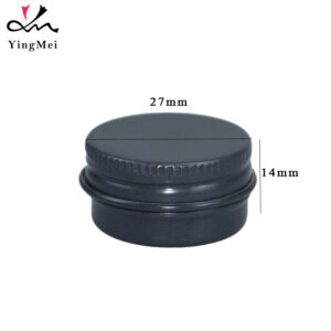 Custom 5ml dark grey aluminum paste jar for closure storage