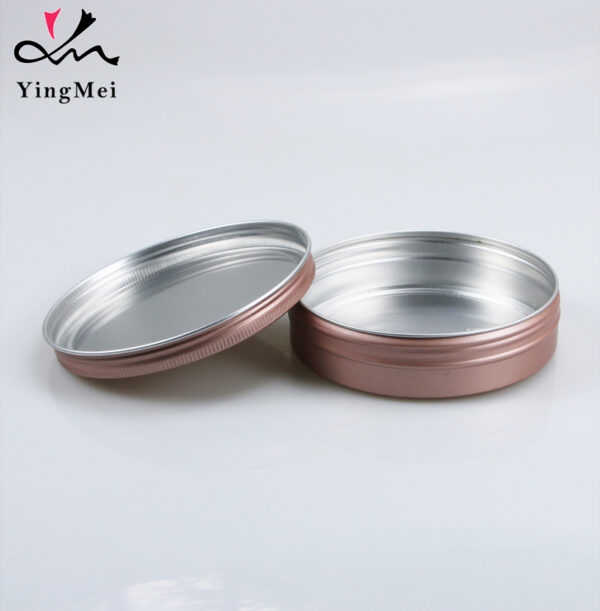300ml rose gold aluminum cream jar airtight seal can