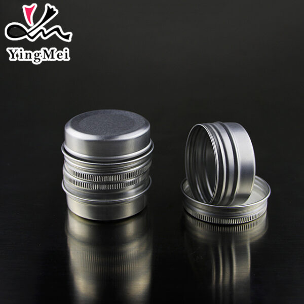 30ml silver aluminum can with Seal Lids cosmetic Cream jar