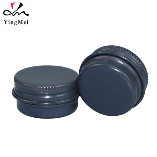Custom 5ml dark grey aluminum paste jar for closure storage