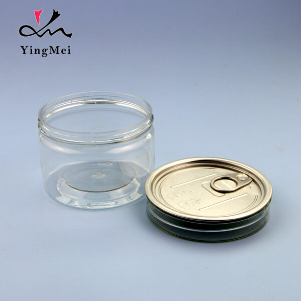 200ml clear PET plastic jar food grade with easy-open lid - Image 4