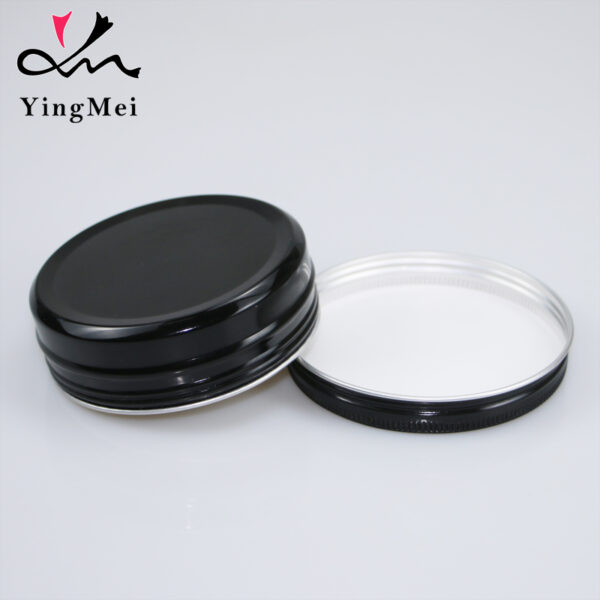 100ml bright black laser aluminum can cosmetic packaging