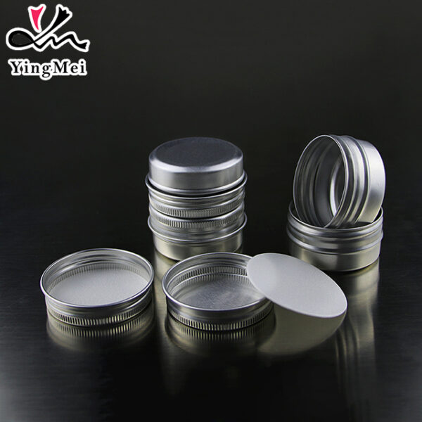 30ml silver aluminum can with Seal Lids cosmetic Cream jar