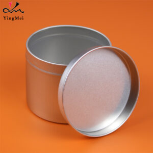 200ml Silver Aluminum Can with Telescoping Flat Interior Lid