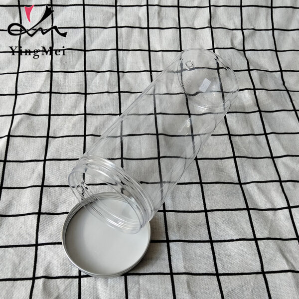 1000ml Clear PET can with aluminum cap for Kitchen Storage