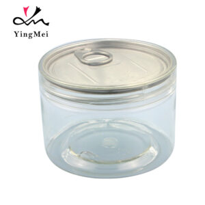 200ml clear PET plastic jar food grade with easy-open lid