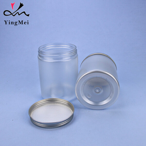 500ml frosted clear pet plastic jar kitchen storage