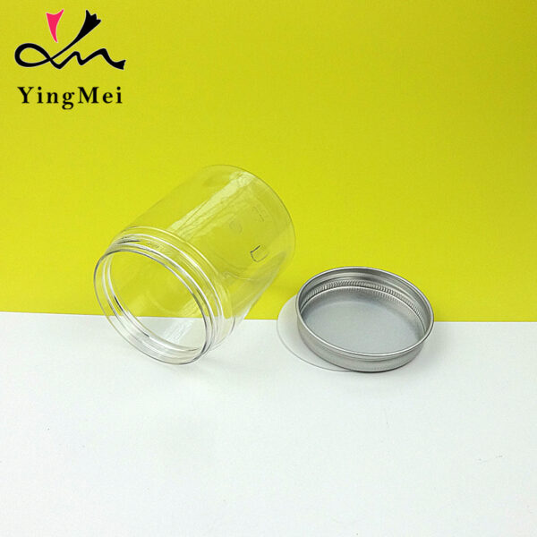 Bulk 140ml clear pet plastic bottle with aluminum cap