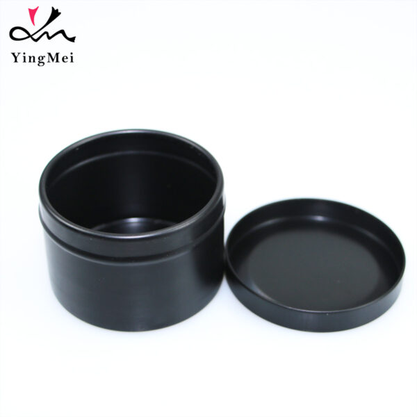 50ml Matte Black Flip Top Aluminum Jar for Tea Coffee