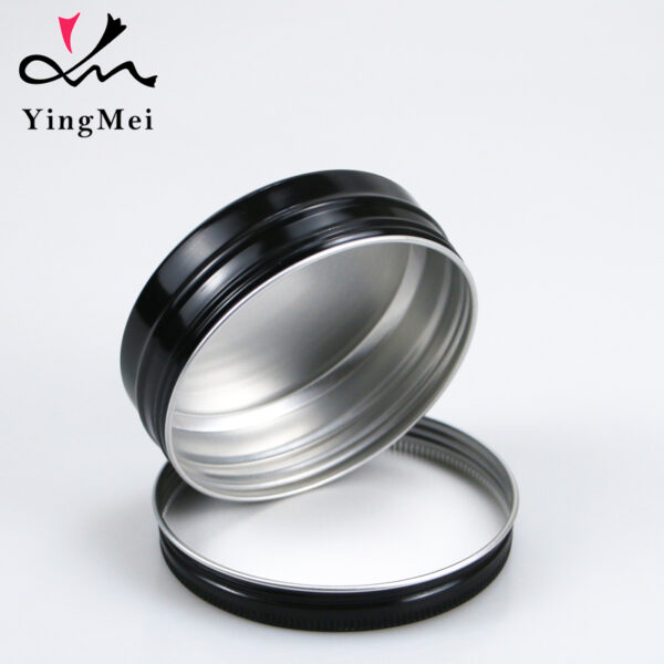 100ml bright black laser aluminum can cosmetic packaging
