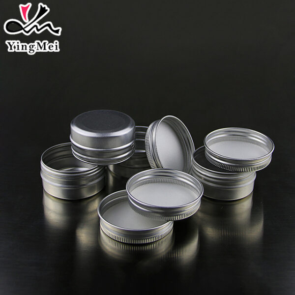 30ml silver aluminum can with Seal Lids cosmetic Cream jar