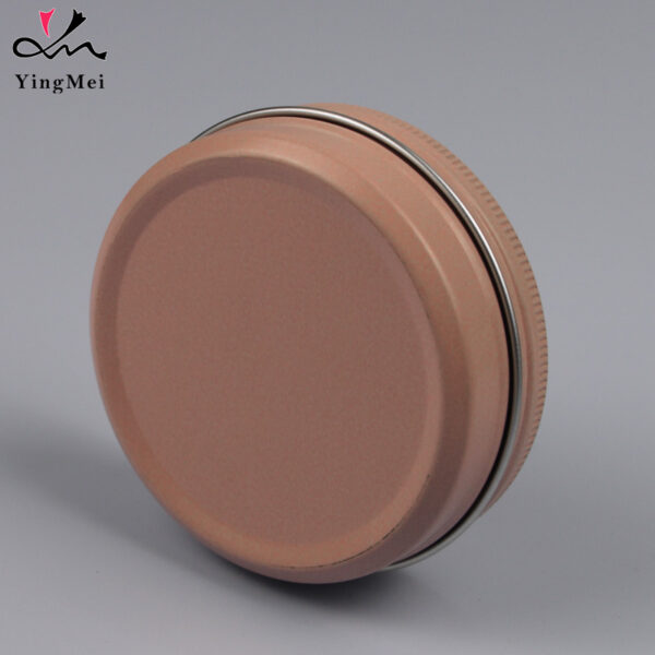 Screw Cap 100ml Rose Gold Aluminum Container for Cosmetics