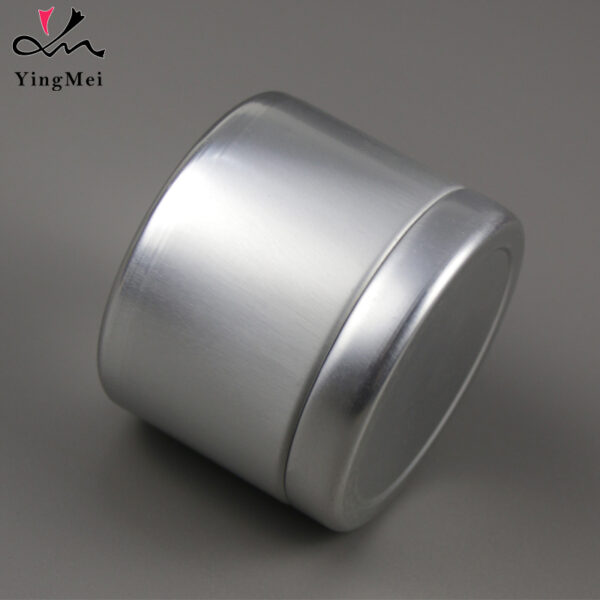 200ml Silver Telescoping Aluminum Can with Convex Lid