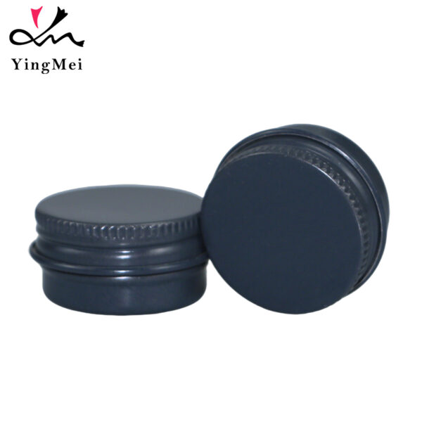 Custom 5ml dark grey aluminum paste jar for closure storage