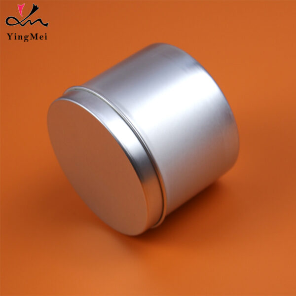 200ml Silver Aluminum Can with Telescoping Flat Interior Lid