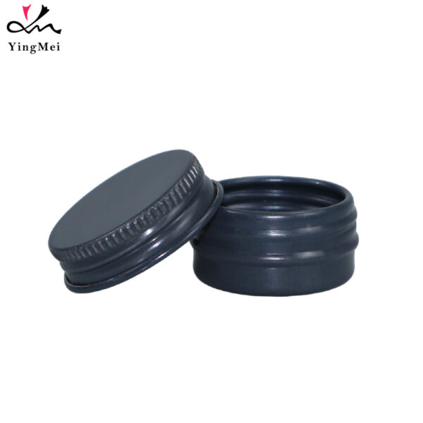 Custom 5ml dark grey aluminum paste jar for closure storage