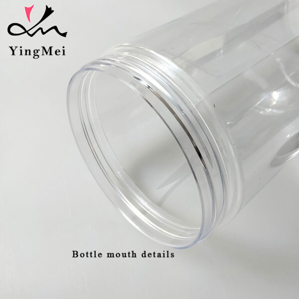 1000ml Clear PET can with aluminum cap for Kitchen Storage