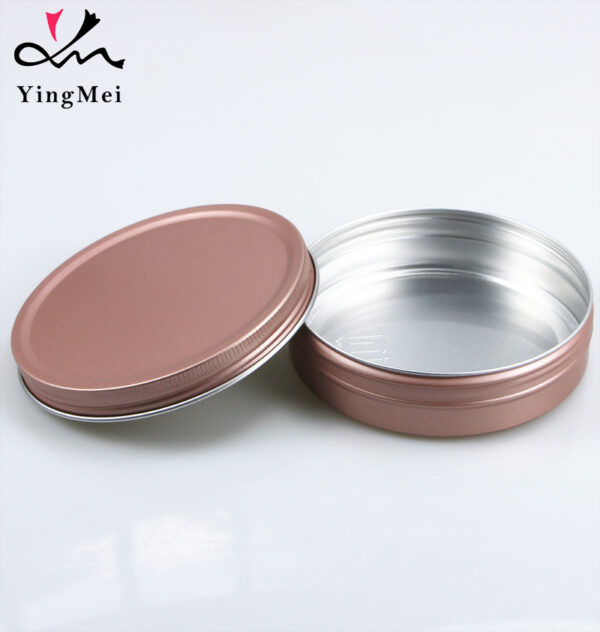 300ml rose gold aluminum cream jar airtight seal can