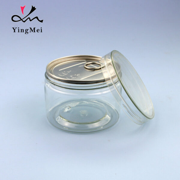 200ml clear PET plastic jar food grade with easy-open lid - Image 3