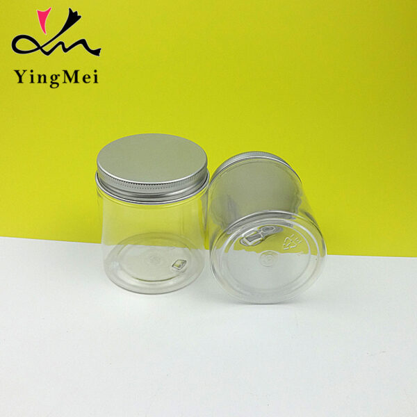 Bulk 140ml clear pet plastic bottle with aluminum cap
