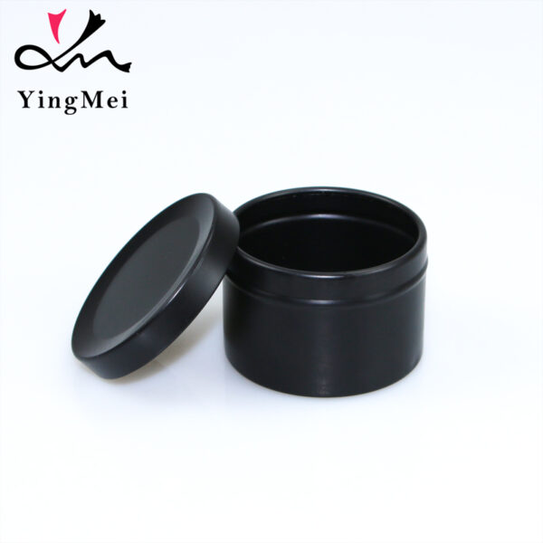 50ml Matte Black Flip Top Aluminum Jar for Tea Coffee