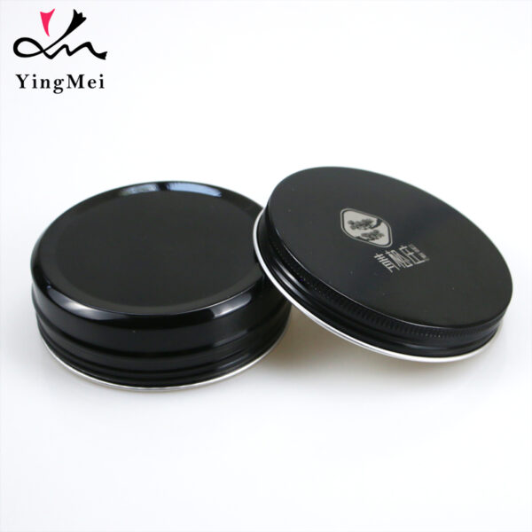 100ml bright black laser aluminum can cosmetic packaging