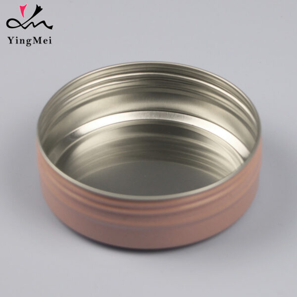 Screw Cap 100ml Rose Gold Aluminum Container for Cosmetics
