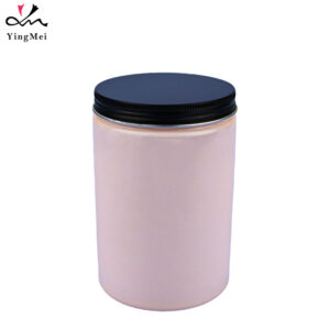 600ml Pink PET Plastic Jar cosmetic can with Aluminum Cap