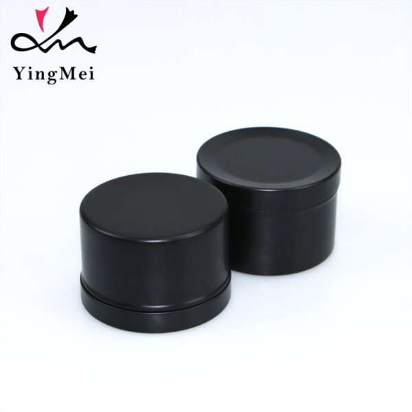 50ml Matte Black Flip Top Aluminum Jar for Tea Coffee