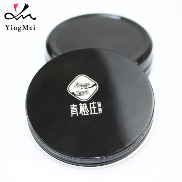100ml bright black laser aluminum can cosmetic packaging