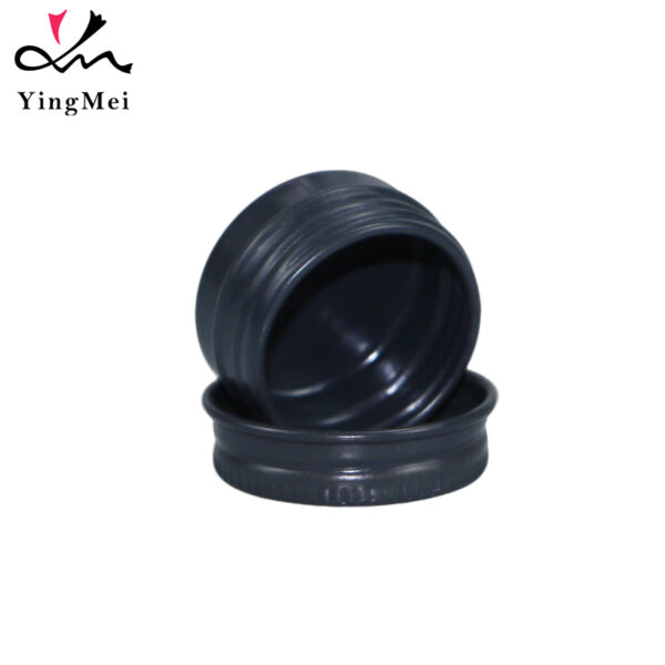 Custom 5ml dark grey aluminum paste jar for closure storage