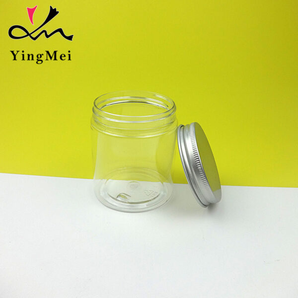 Bulk 140ml clear pet plastic bottle with aluminum cap