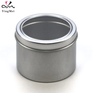 Silver 100ml Aluminum Can with Clear Window Cap