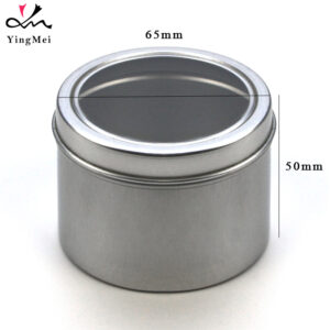 Silver 100ml Aluminum Can with Clear Window Cap