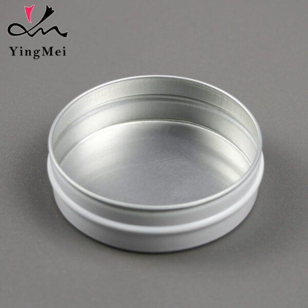 25ml White Flip Top Aluminum Jar Cosmetic Storage Reusable