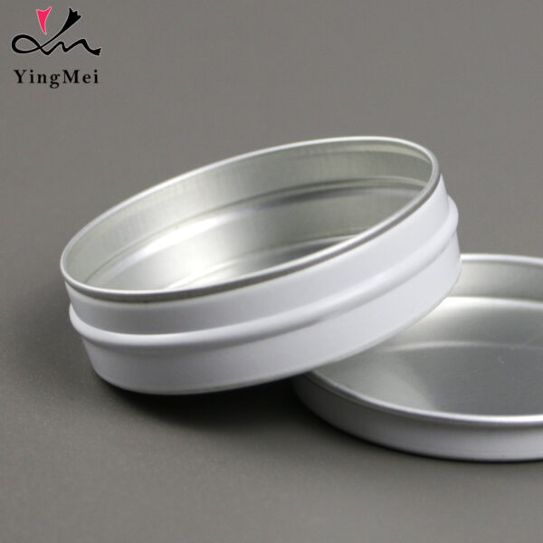 25ml White Flip Top Aluminum Jar Cosmetic Storage Reusable