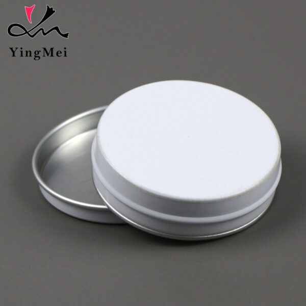 25ml White Flip Top Aluminum Jar Cosmetic Storage Reusable